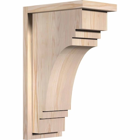 Pescadero Smooth Corbel W/Backplate, Douglas Fir, 7 1/2W X 12D X 20H